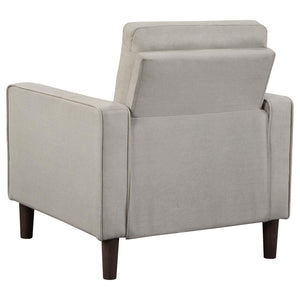 Bowen - Upholstered Track Arm Tufted Accent Chair - Beige