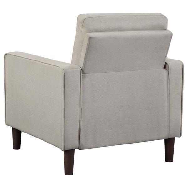 Bowen - Upholstered Track Arm Tufted Accent Chair - Beige