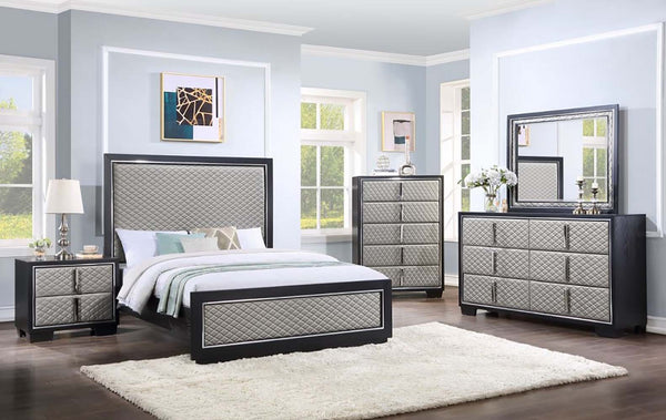 Nicola - Eastern King Bed - Silver