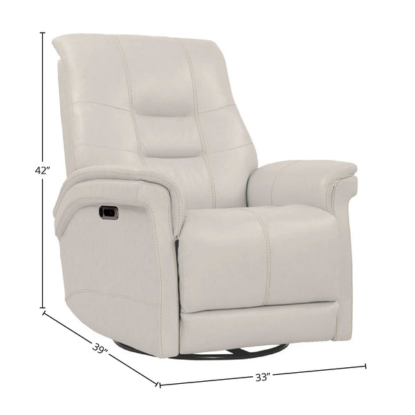 Carnegie - Powered By Freemotion Cordless Power Swivel Glider Recliner (Set of 2) - Verona Ivory