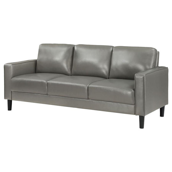 Ruth - Upholstered Track Arm Sofa - Gray