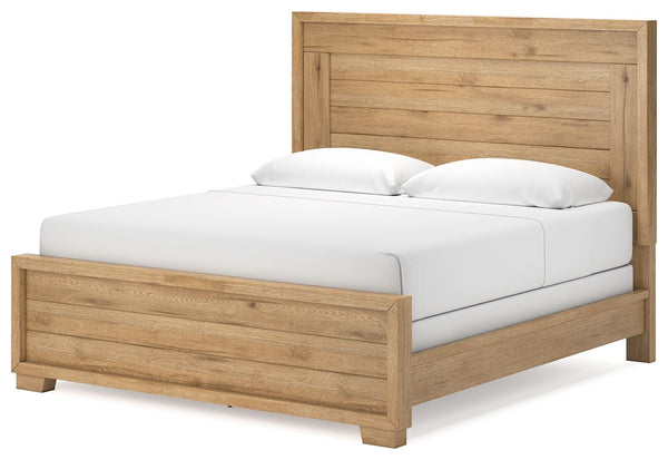 Galliden - Light Brown - King Panel Bed