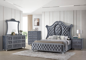 Voltare - King Bed - Gray