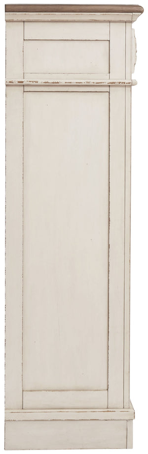 Realyn - White / Brown / Beige - Five Drawer Chest
