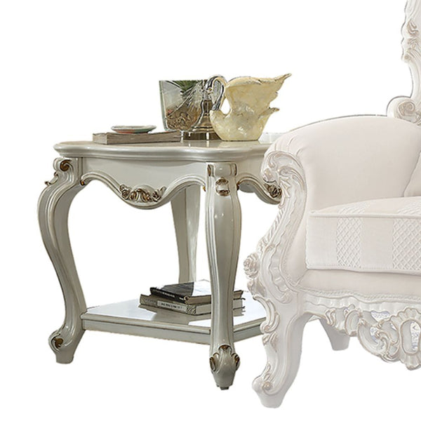 Inspire your home and create an upscale atmosphere with the Picardy occasional tables. This collection table adds classic style to any sitting area featuring a traditional handcrafted design. This luxurious features include solid wood frame in antique pea