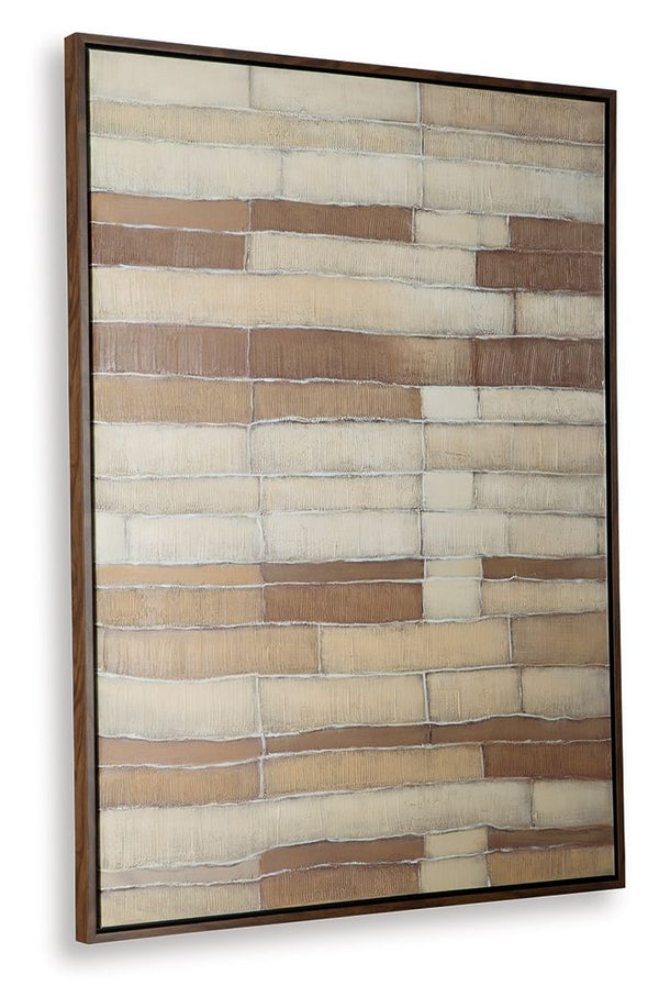  tan and white draws the eye while seamlessly pairing with existing decorative accents. Each piece is completed with hand-pain