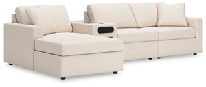 Looking cool and contemporary is great. But when it comes down to it, youâ€™re all about low-maintenance lounging. With the performance fabric on this sectional with chaise, cleaning spills is a breeze. Its customizable modular design caters to your ever-