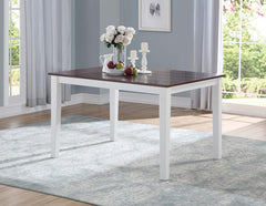 Designed with beauty and warmth in mind, this contrasting dining set is a gorgeous addition to any dining area. The unique architectural design highlighted your distinctive personal style. The wooden seating and wooden turned leg provide stability, struct