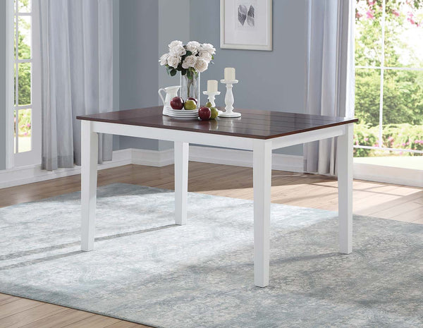 Designed with beauty and warmth in mind, this contrasting dining set is a gorgeous addition to any dining area. The unique architectural design highlighted your distinctive personal style. The wooden seating and wooden turned leg provide stability, struct