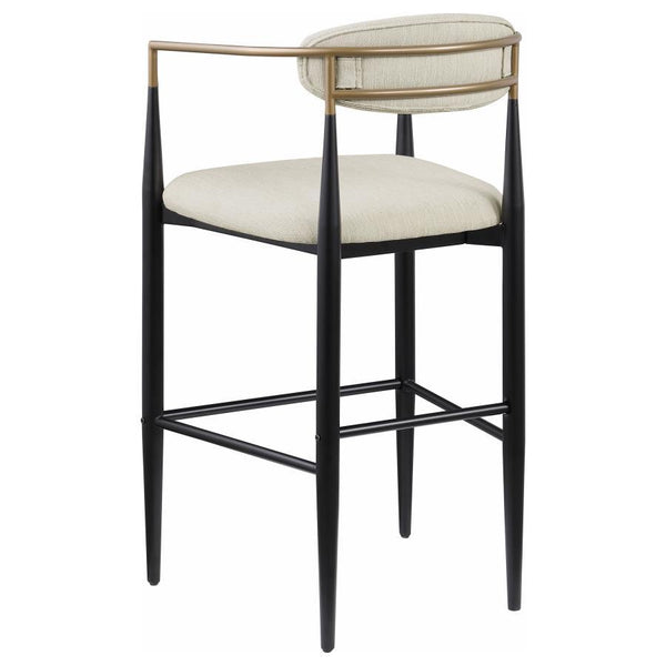 Tina - Fabric Upholstered Bar Chair (Set of 2) - Beige