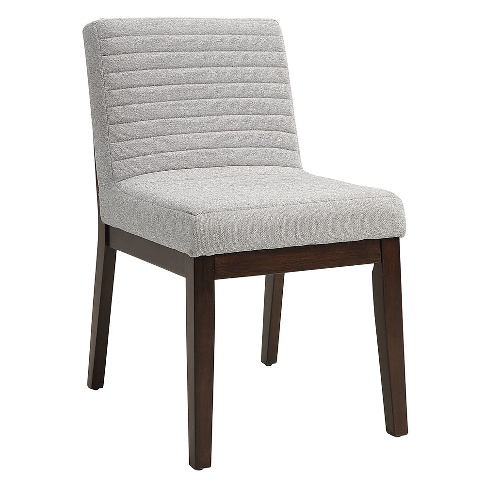 Edwyn dining set featuring a pristine white marble top and a rich brown finish, is the epitome of elegance and sophistication. Its sturdy double U-shaped base provides a modern touch, while the padded seat and back cushion chairs ensure comfort for every 