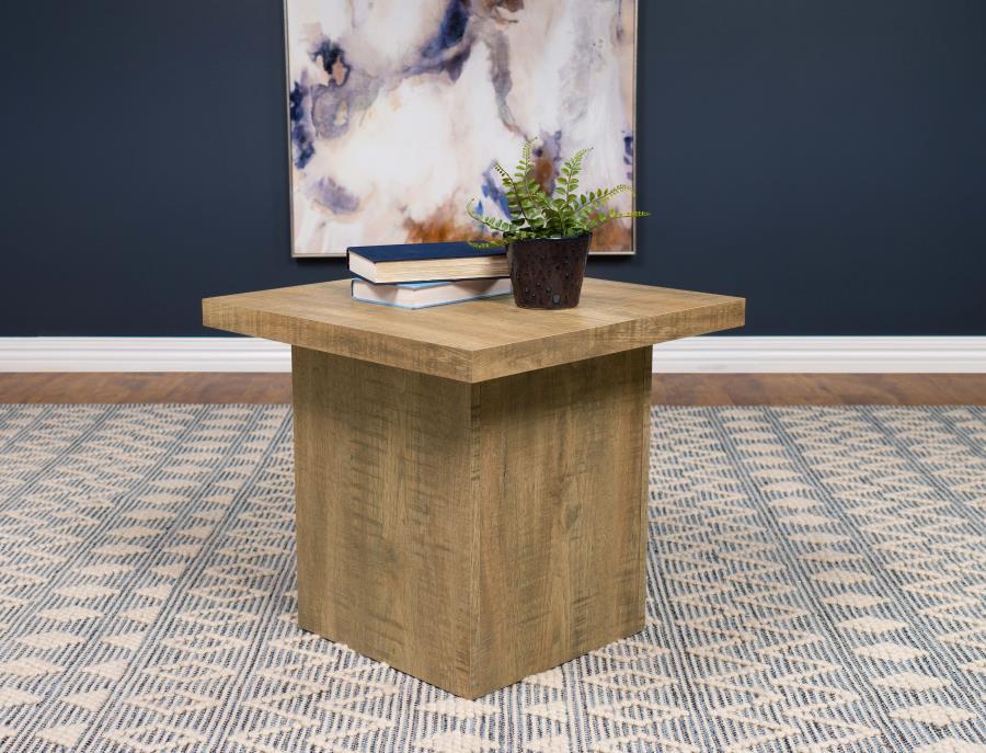 The simplicity of a versatile and nature-inspired addition to casual spaces whets your appetite and keeps you focused on where to place this modern end table. Sidled up to a chair or sofa, or standing alone, the accent side table is in touch with the rust