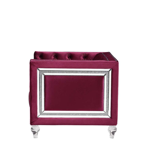 Heibero - Chair - Burgundy Velvet
