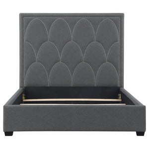 Bowfield - Upholstered Queen Panel Bed - Charcoal