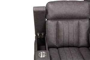 Equinox - Power Reclining Sofa And Loveseat - Mercury