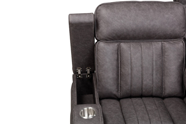 Equinox - Power Reclining Sofa And Loveseat - Mercury