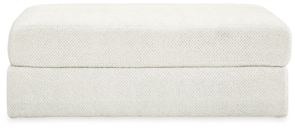 Craving casual refinement? This oversized accent ottoman has you covered. Its decidedly contemporary frame is covered in an ultra-soft neutral hue, lightening the mood in your living room with simple style and everyday comfort. With its chic-meets-cozy vi