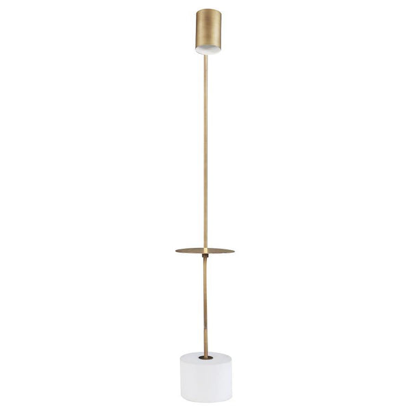 Jodie - Adjustable Floor Lamp Side Table - Antique Brass