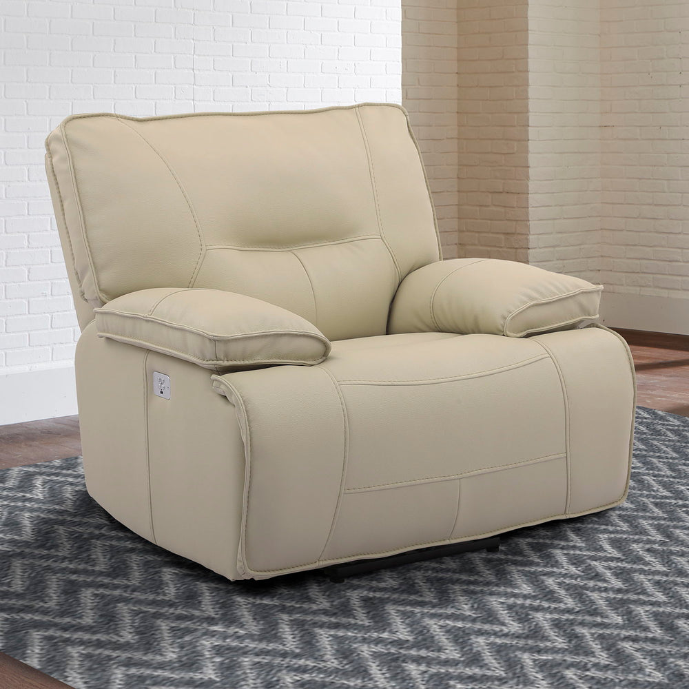 Take a seat and recline in seconds in this smooth and stylish Power Recliner. More than just beautiful, this innovative chair takes comfort to new heights with just the touch of a button. Offering effortless relaxation, it-'s sure to become your favorite 