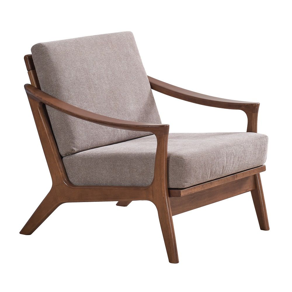 Seat Construction: Full Foam Cushion Removable Wooden Frame Natural Finish Style