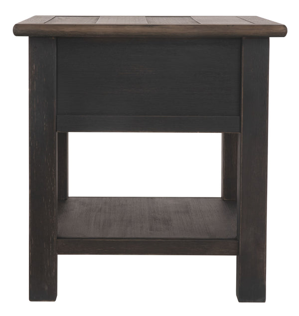 Tyler Creek - Grayish Brown / Black - Rectangular End Table