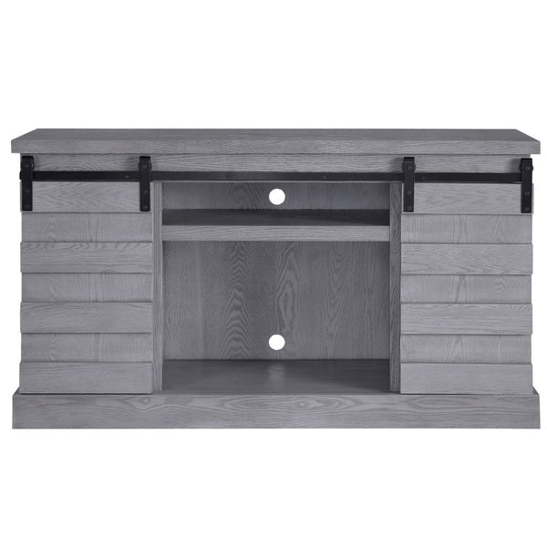  Media Compartment (1 Wooden Shelf) Max. Recommended TV Size: 60-Inch Flat Panel Back Panel with Pre-Cut Holes for Cord Mgmt (x# Holes) CONSTRUCTION] Wooden Case-Frame: Veneer (Paper)