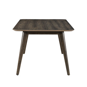 Rex - Rectangle Dining Table & 4 Open Back Chairs - Dark Brown