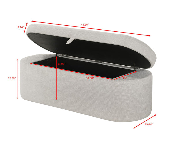 Philipa - Storage Bench - Gold Tweed
