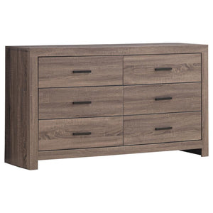 This six-drawer dresser offers a perfect balance of style and storage. Its clean-lined frame complements modern and contemporary spaces, while six spacious drawers provide ample room for clothing and accessories. Crafted from engineered wood with a durabl