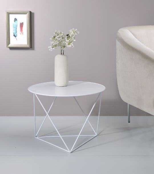 Epidia - Accent Table - White Finish