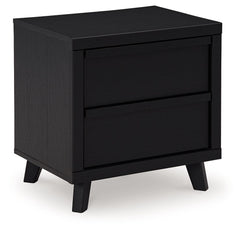 Sophisticated style for the savvy shopper. This nightstand prioritizes affordable, on-trend design. Its subtle replicated texture recalls the natural beauty of wood, highlighting the clean-lined form. And a matte black finish savvily suits different appro