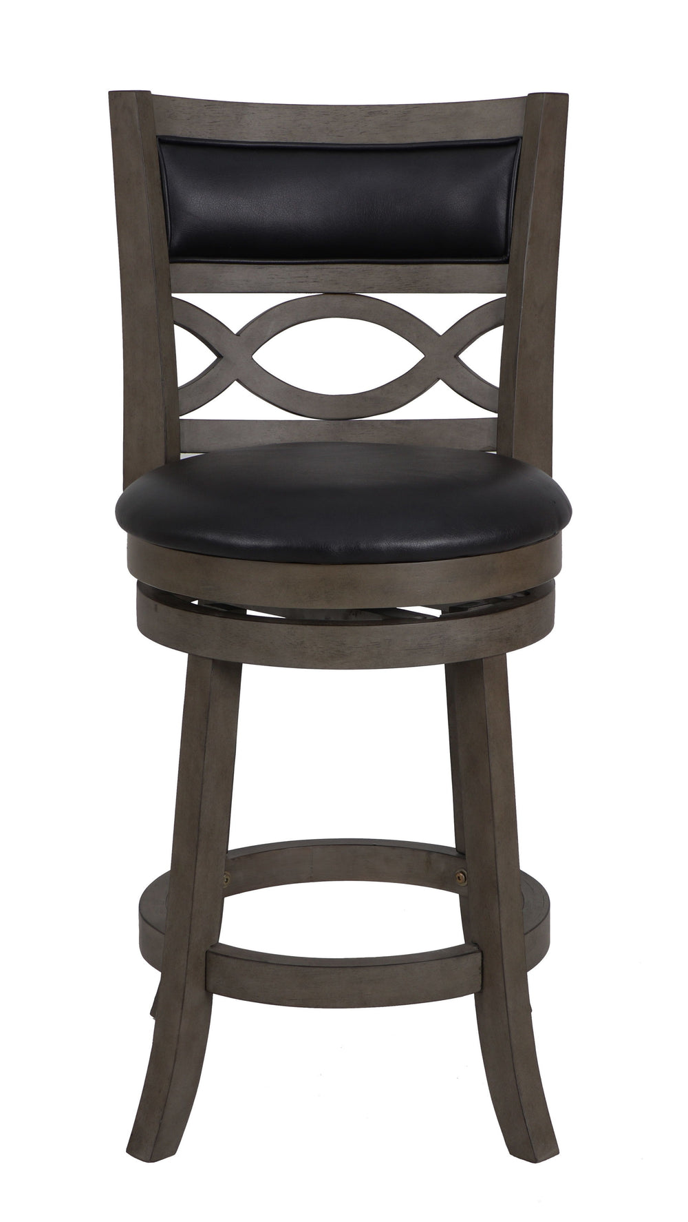 The New Classic Furniture Manchester Counter Height Swivel Bar Stool is a functional and durable seating solution designed for comfort and style. Crafted from quality Rubberwood solids and manufactured wood, ensuring long-lasting strength. Featuring a sea