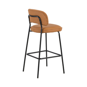 Blythe - Vegan Leather Bar Chair (Set of 2) - Orange