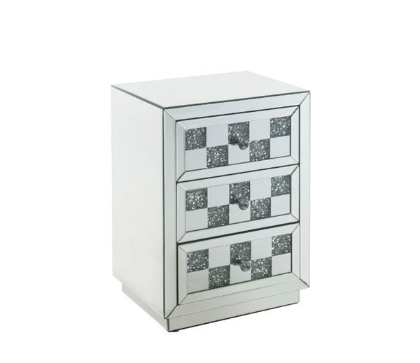  the table is accented by faux diamond inlays to impress all of your guests. The faux diamonds reflect a rainbow of colors throughout the room. The mirrore