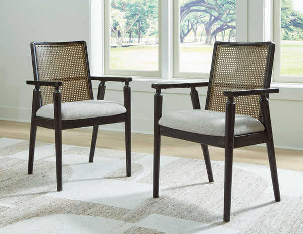  with a faux cane backrest incorporating eye-catching texture. And the chairâ€™s color palette is stunningly simple