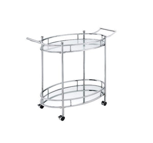 KDâ€¢ 2 Tier Shelfâ€¢ Wheel Stop Included<br/><br/><b>Product Features</b><ul><li>Case: 1Pc/1Ctn</li><li>Finish: Clear Glass & Chrome Finish</li><li>Style: Contemporary</li><li>Materials: Metal, Glass</li></ul><br/>