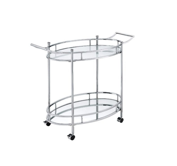 KDâ€¢ 2 Tier Shelfâ€¢ Wheel Stop Included<br/><br/><b>Product Features</b><ul><li>Case: 1Pc/1Ctn</li><li>Finish: Clear Glass & Chrome Finish</li><li>Style: Contemporary</li><li>Materials: Metal, Glass</li></ul><br/>