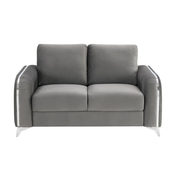 Wenona - Loveseat - Gray Velvet
