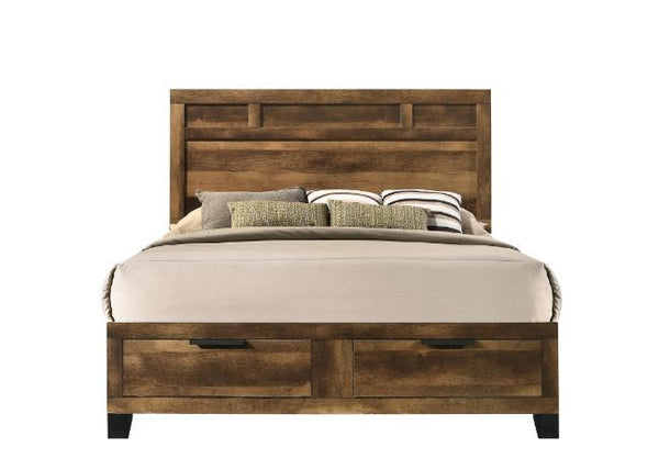 Morales - Eastern King Bed - Rustic Oak Finish - 51"