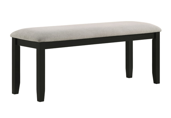 This dining group is the epitome of modern sophistication and functional elegance. The centerpiece is a sleek, rectangular table with a beautifully textured wood grain finish, offering a touch of rustic charm to its contemporary design. The table is compl