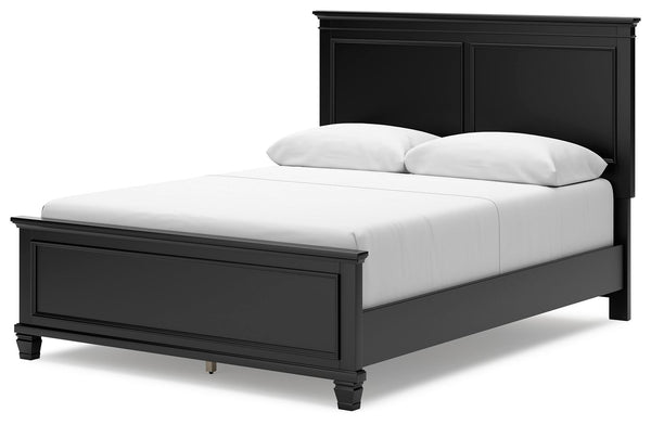 Lanolee - Black - Queen Panel Bed