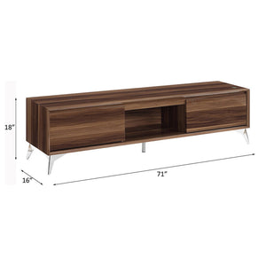  Walnut & Chrome Finish