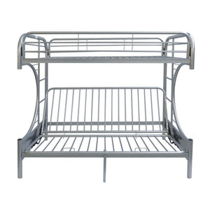 Eclipse - Twin Over Full Over Futon Bunk Bed - Silver