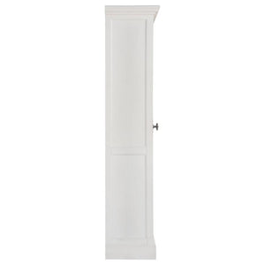Tammi - 2 Door Wood Tall Cabinet - Distressed White And Brown