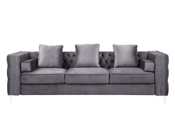 Bovasis - Sofa - Gray Velvet