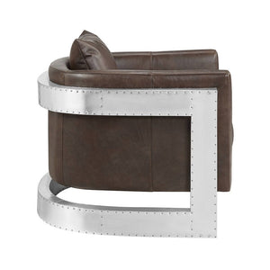 Betla - Accent Chair - Espresso & Aluminum