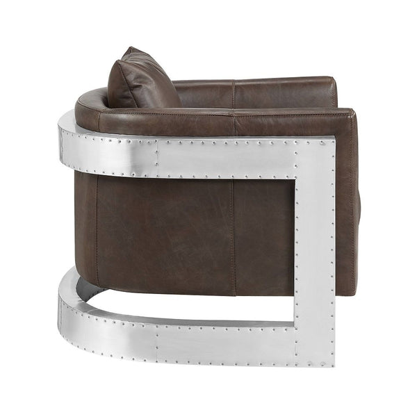 Betla - Accent Chair - Espresso & Aluminum