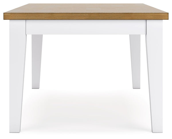 Ashbryn - White / Natural - Rectangular Dining Room Table