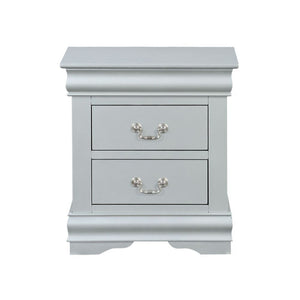 Bring casual elegance into your home with the Louis Phillipe III nightstand. This nightstand is a piece that offers any bedroom a sophisticated look. Finished in classic finish with metal hardware, the simple moldings and luxurious pull handles add subtle