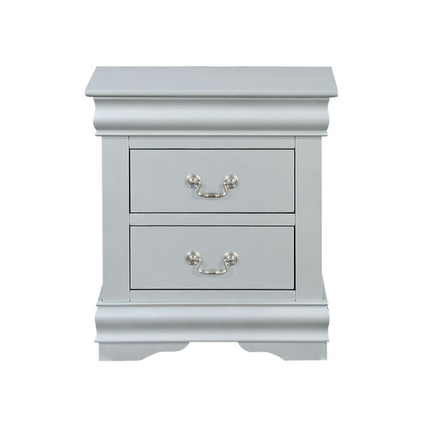 Bring casual elegance into your home with the Louis Phillipe III nightstand. This nightstand is a piece that offers any bedroom a sophisticated look. Finished in classic finish with metal hardware, the simple moldings and luxurious pull handles add subtle